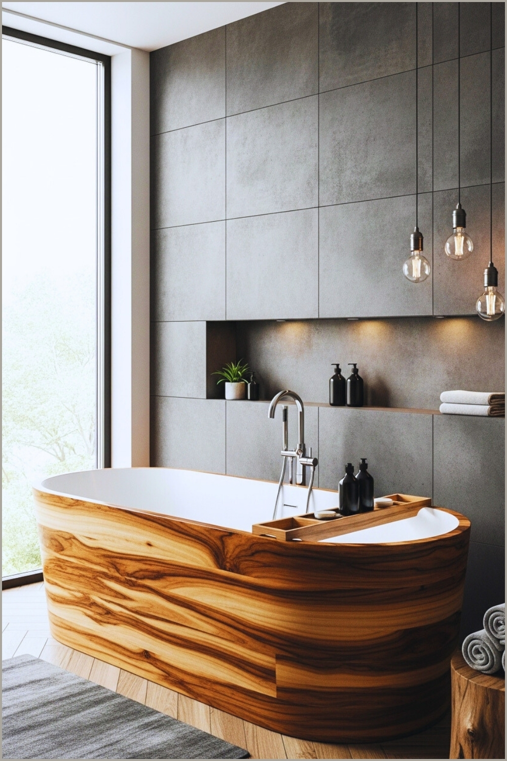 Modern Luxury Bathroom Featuring A Freestanding