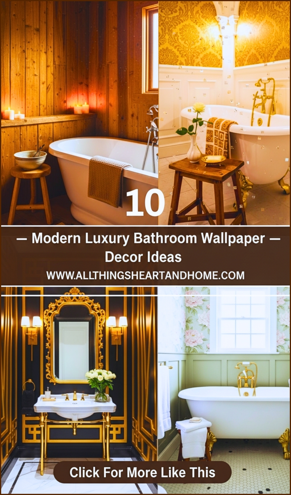 Modern Luxury Bathroom Wallpaper Decor Ideas