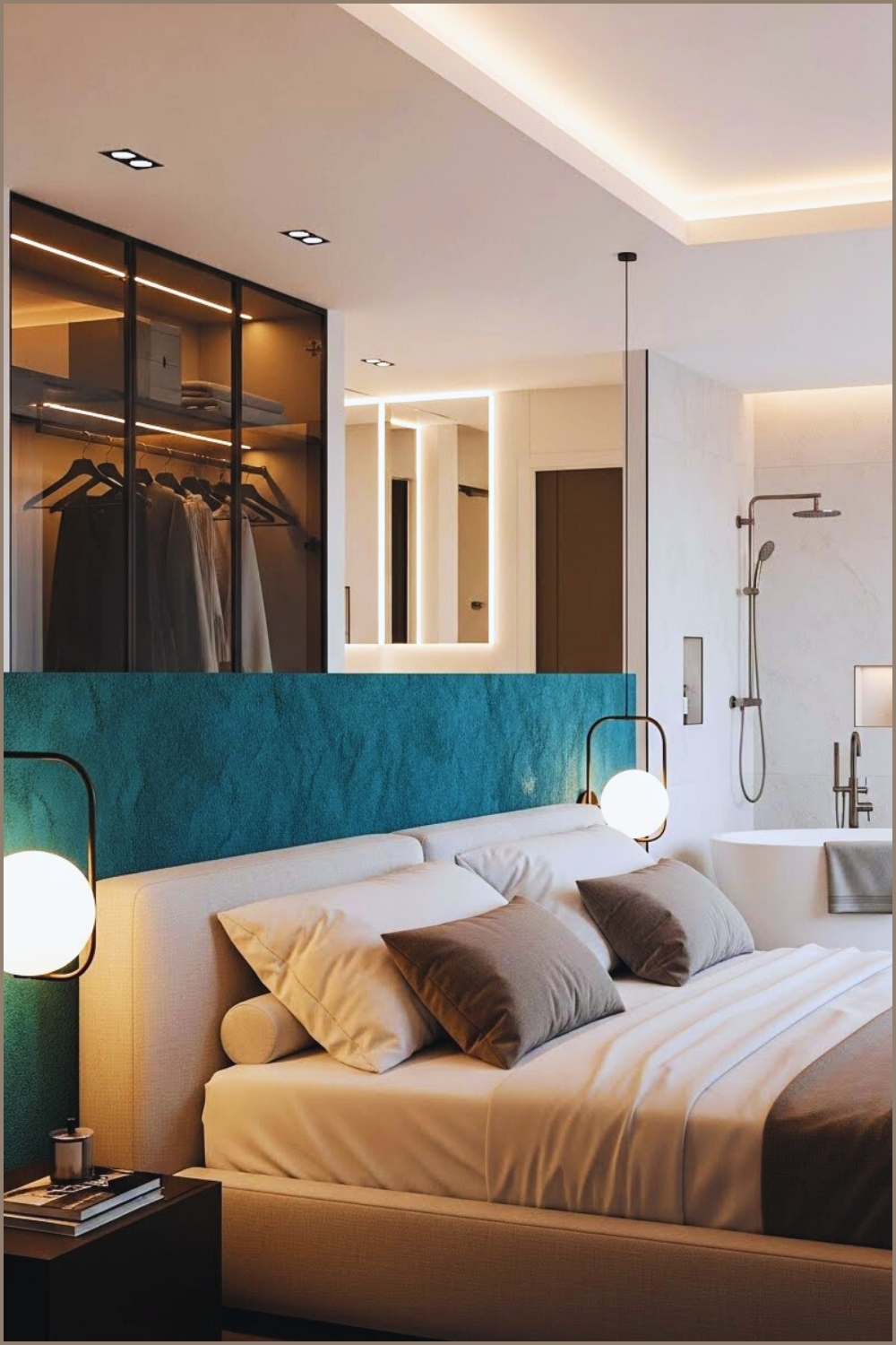 Modern Luxury Master Bedroom With Integrated Spa Bathroom