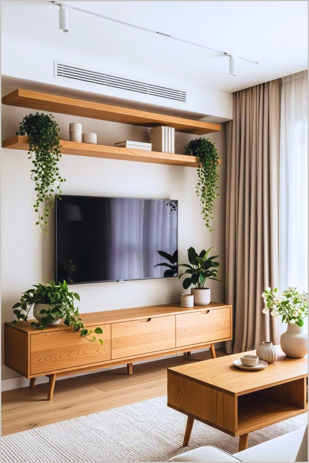 Modern Minimalist Living Room Interior Scandinavianjapandi Style