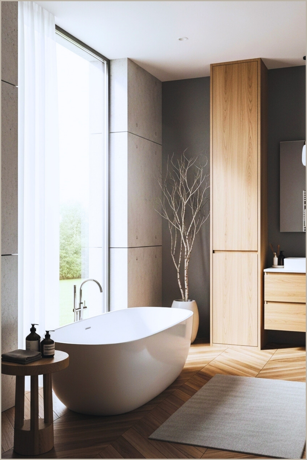Modern Scandinavian Bathroom With A Sleek White