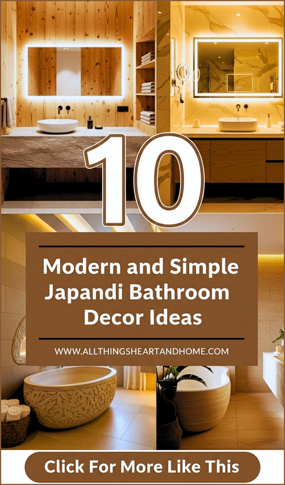 Modern and Simple Japandi Bathroom Decor Ideas