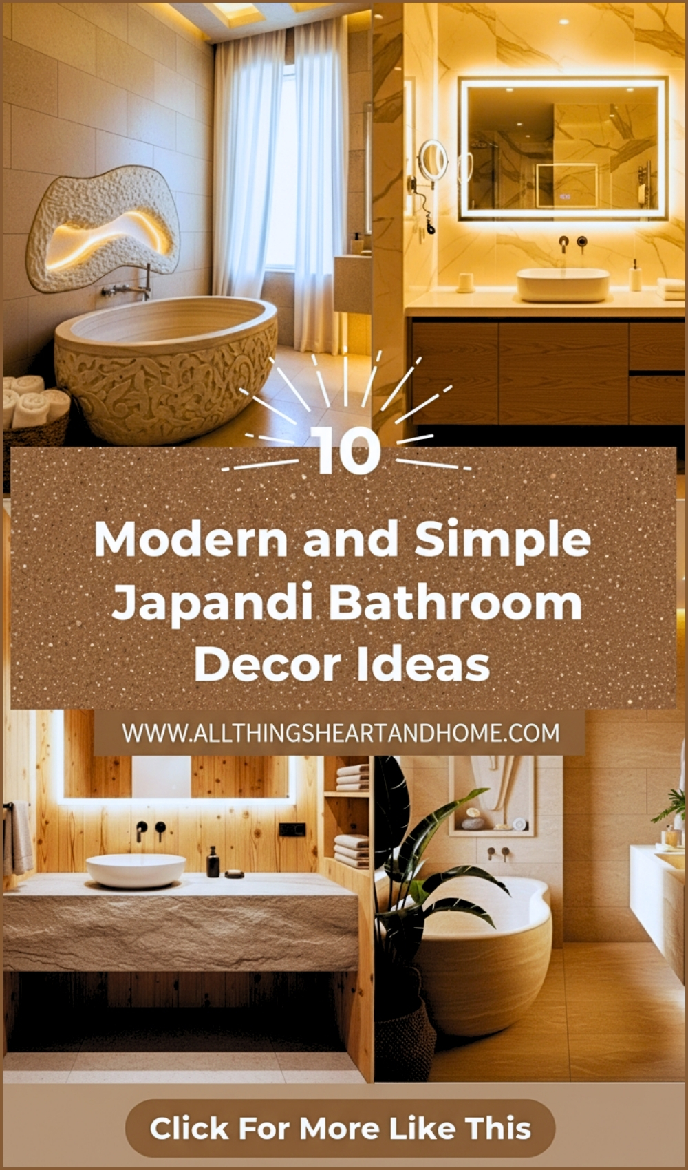 Modern and Simple Japandi Bathroom Decor Ideas