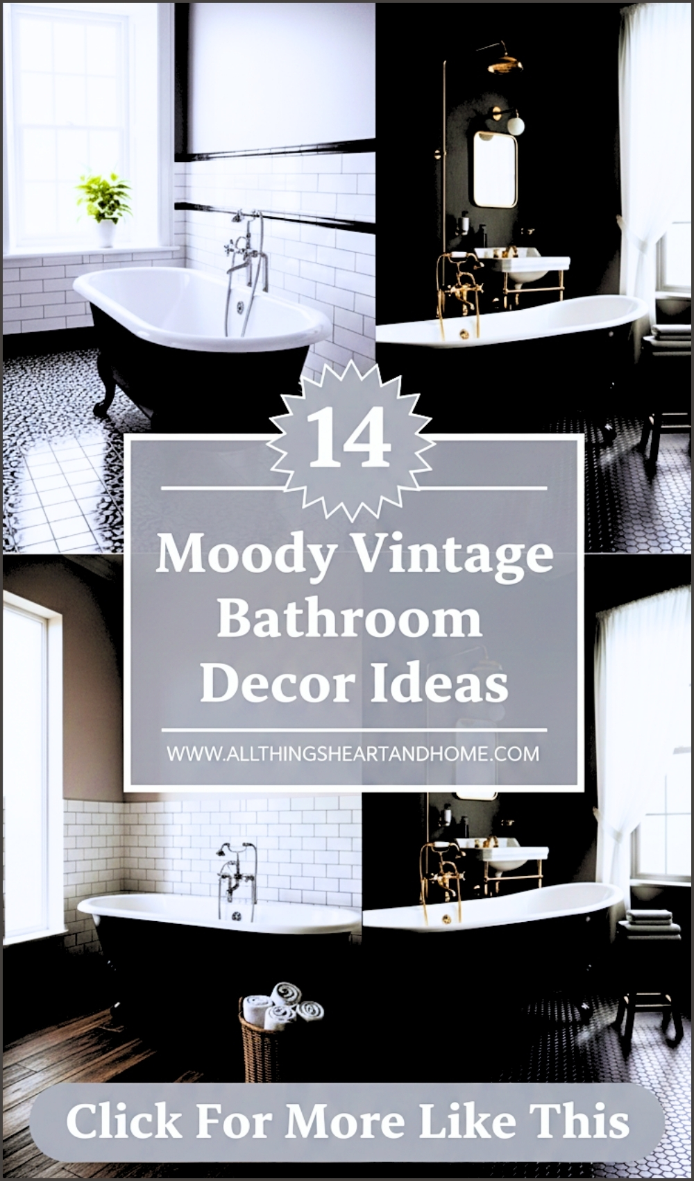 Moody Vintage Bathroom Decor Ideas