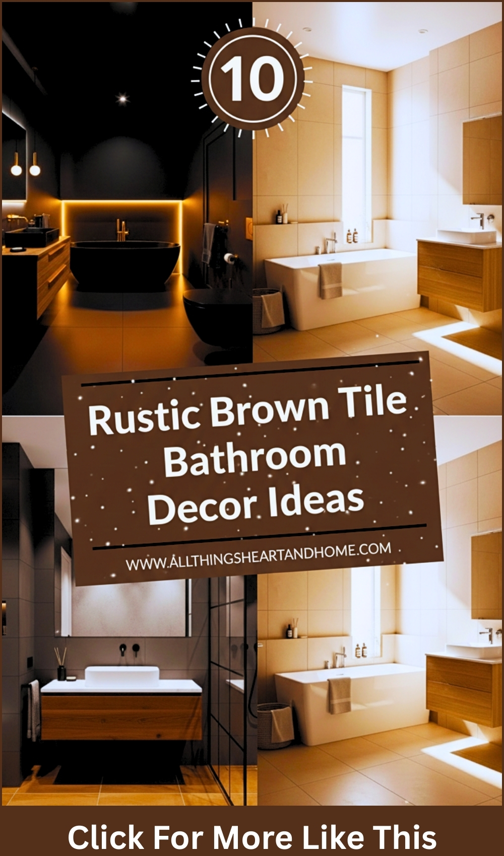 Rustic Brown Tile Bathroom Decor Ideas1