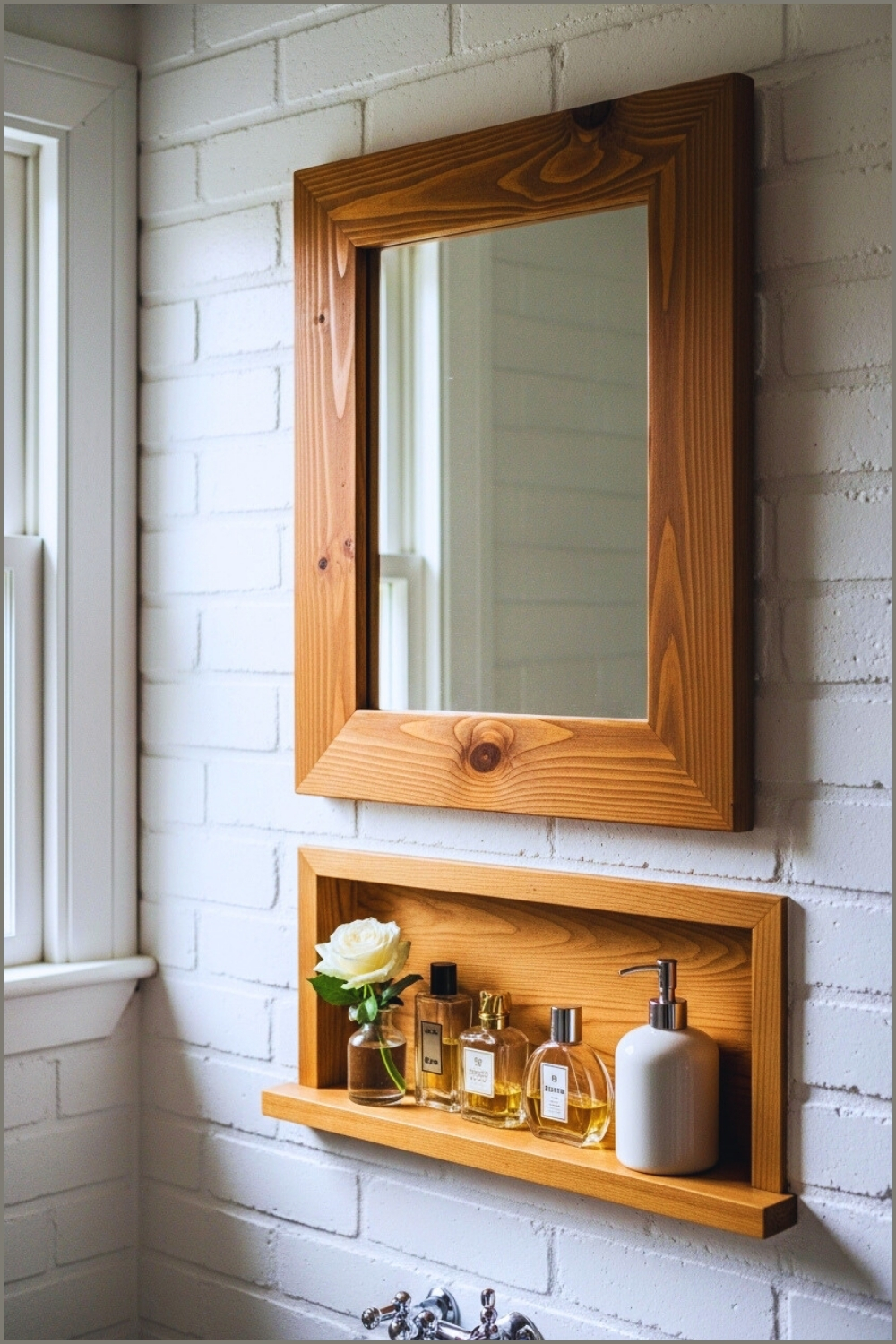 Rustic Farmhouse Bathroom Decor With Handmade Wooden