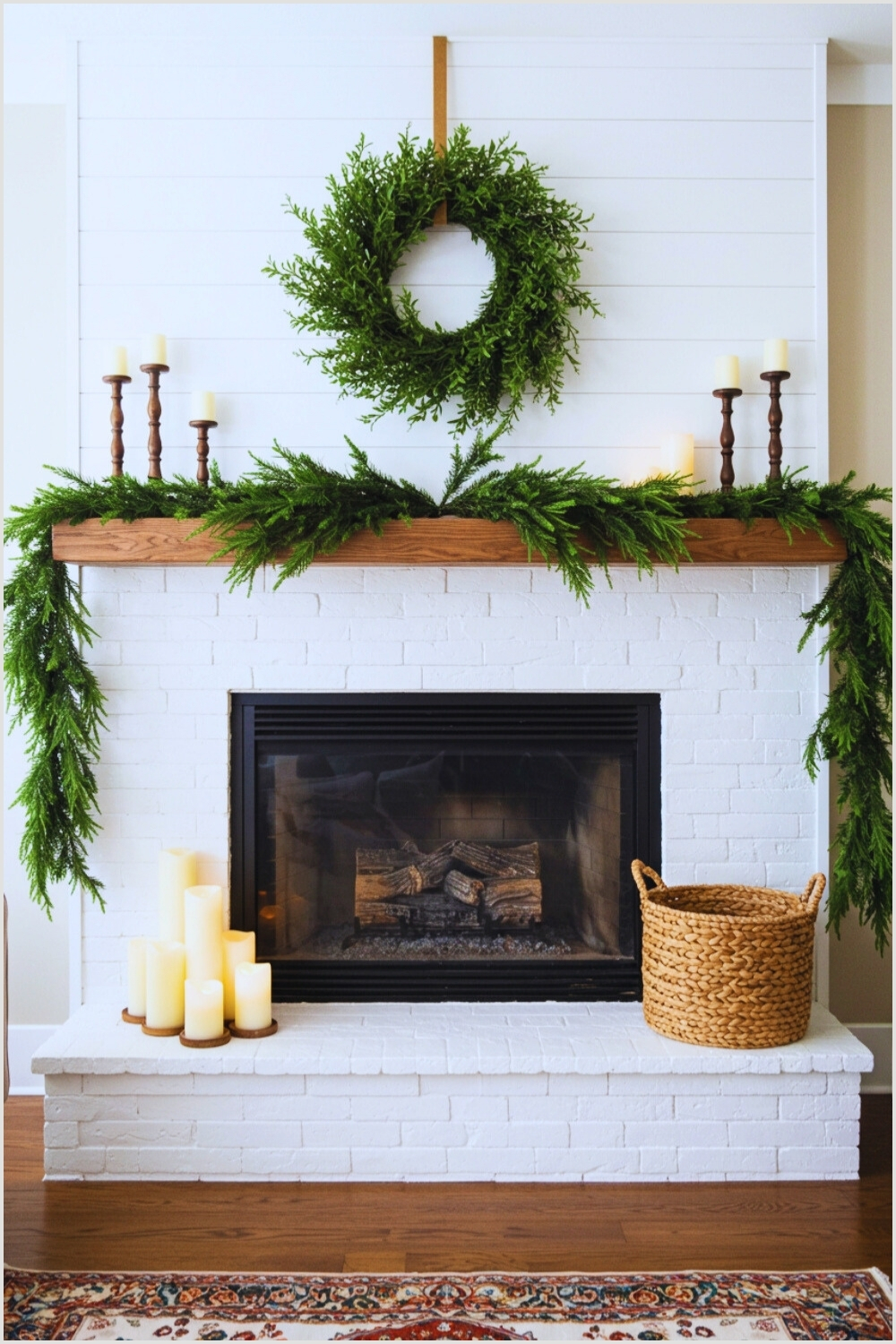 Rustic Farmhouse Fireplace Shiplap And Wood