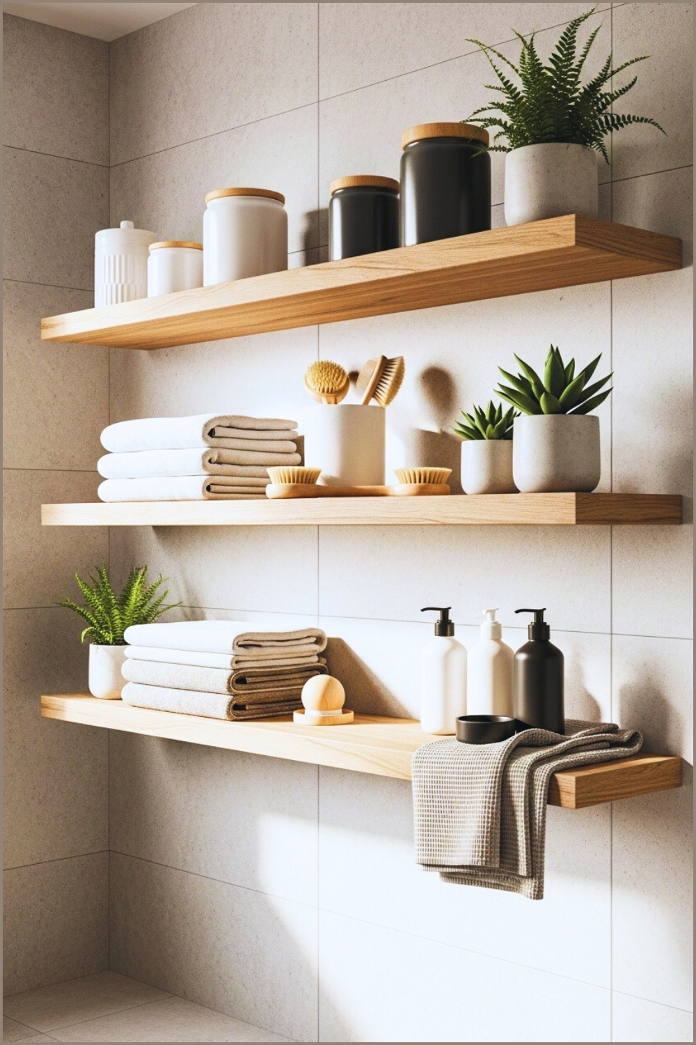 Scandinavian Minimalist Bathroom Shelving