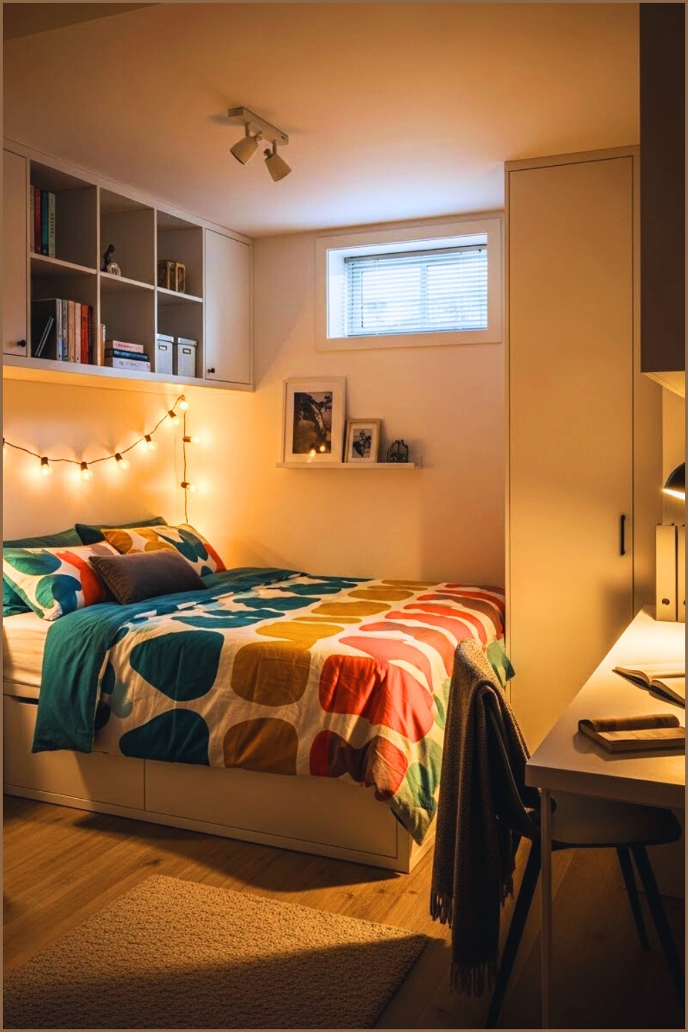 Small Budget Friendly Basement Bedroom Interior