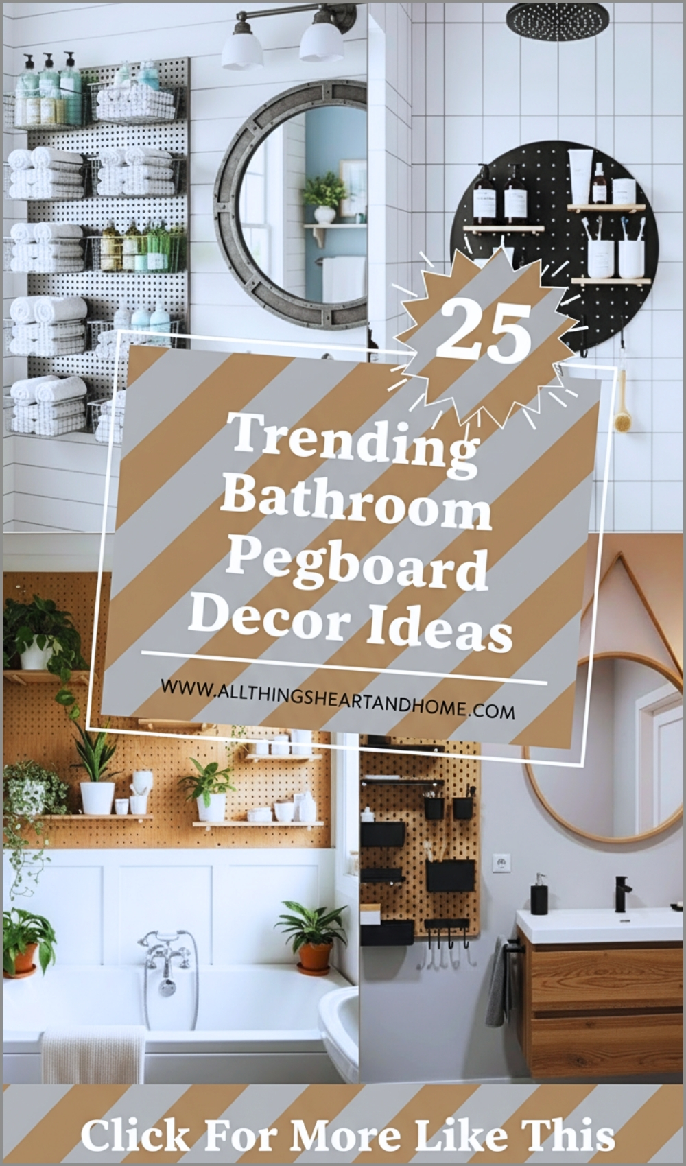 Trending Bathroom Pegboard Decor Ideas