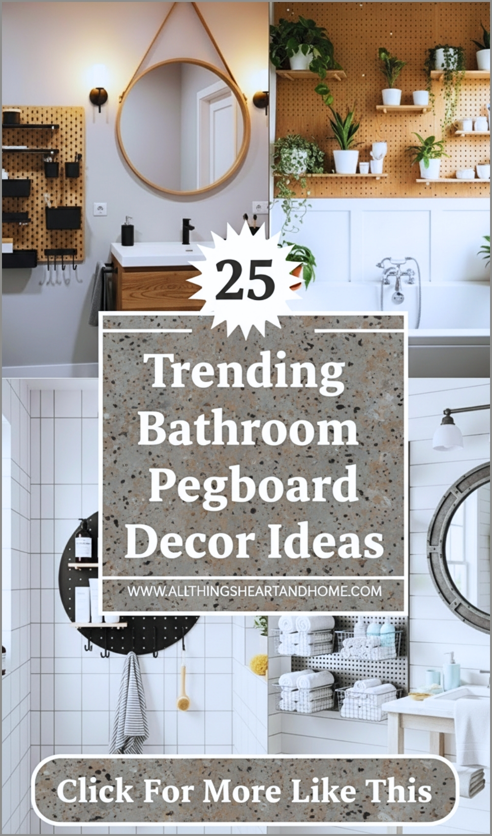 Trending Bathroom Pegboard Decor Ideas