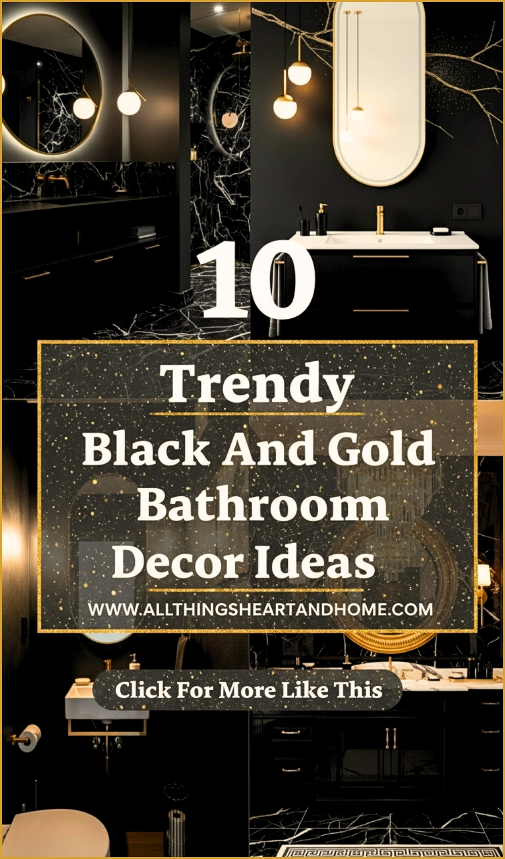 Trendy Black And Gold Bathroom Decor Ideas