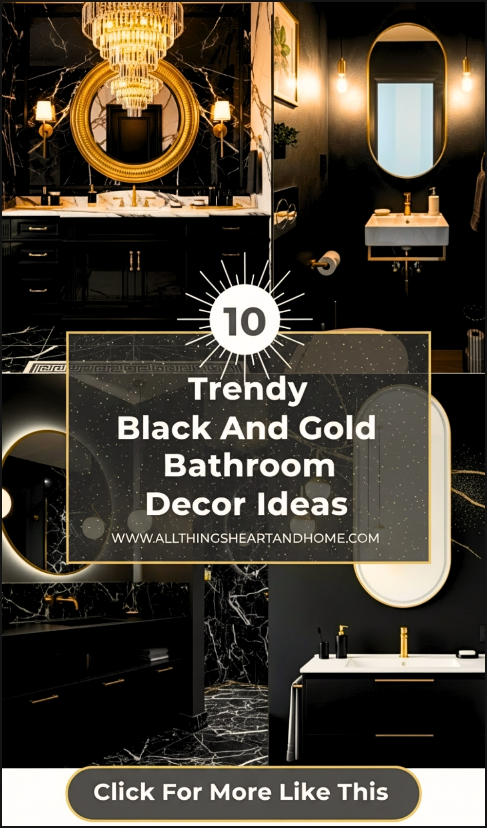 Trendy Black And Gold Bathroom Decor Ideas