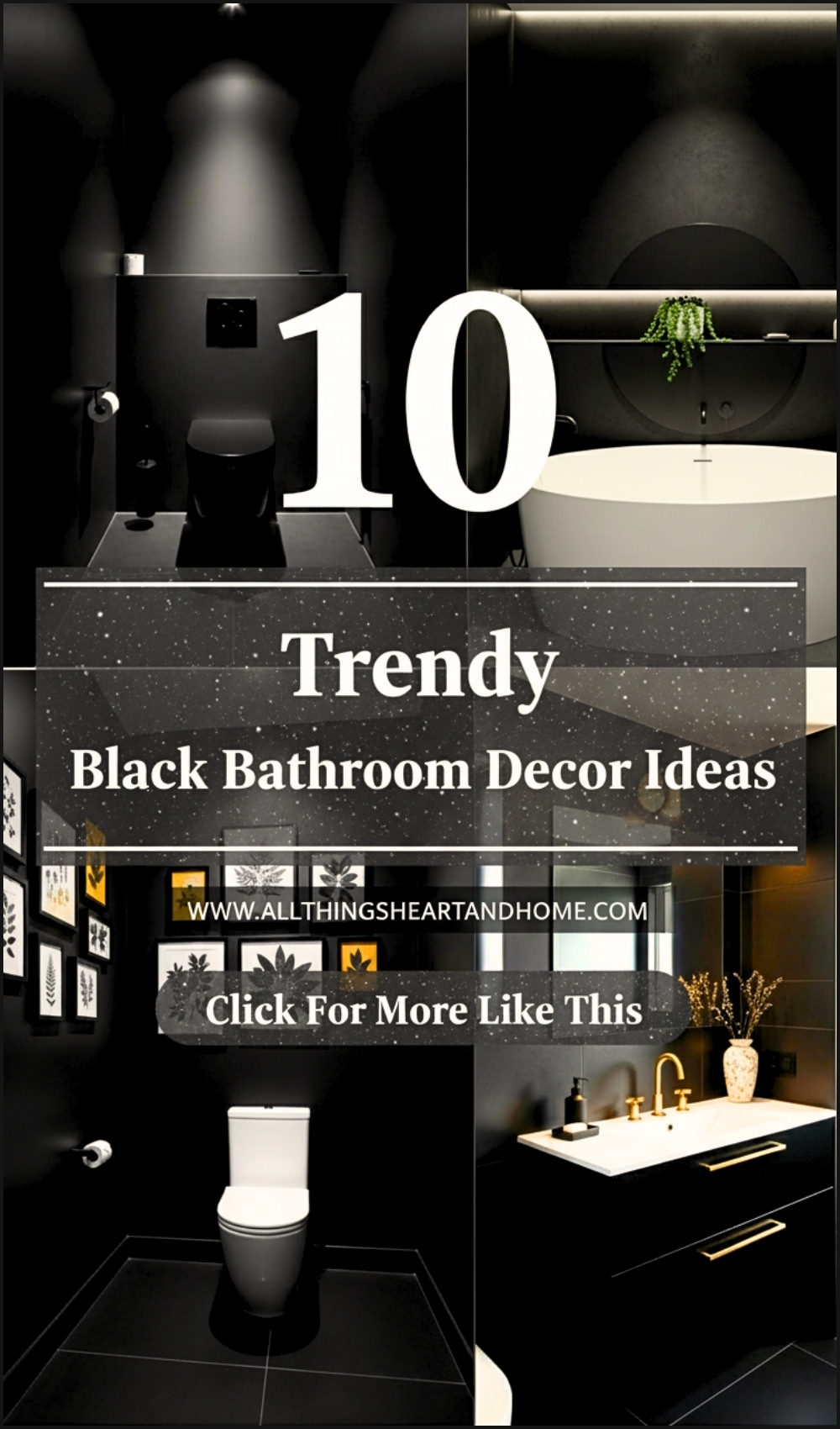 Trendy Black Bathroom Decor Ideas