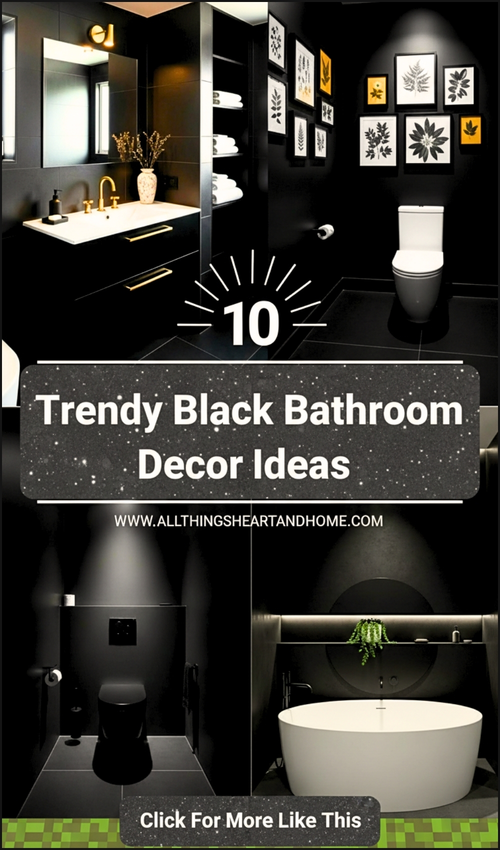 Trendy Black Bathroom Decor Ideas