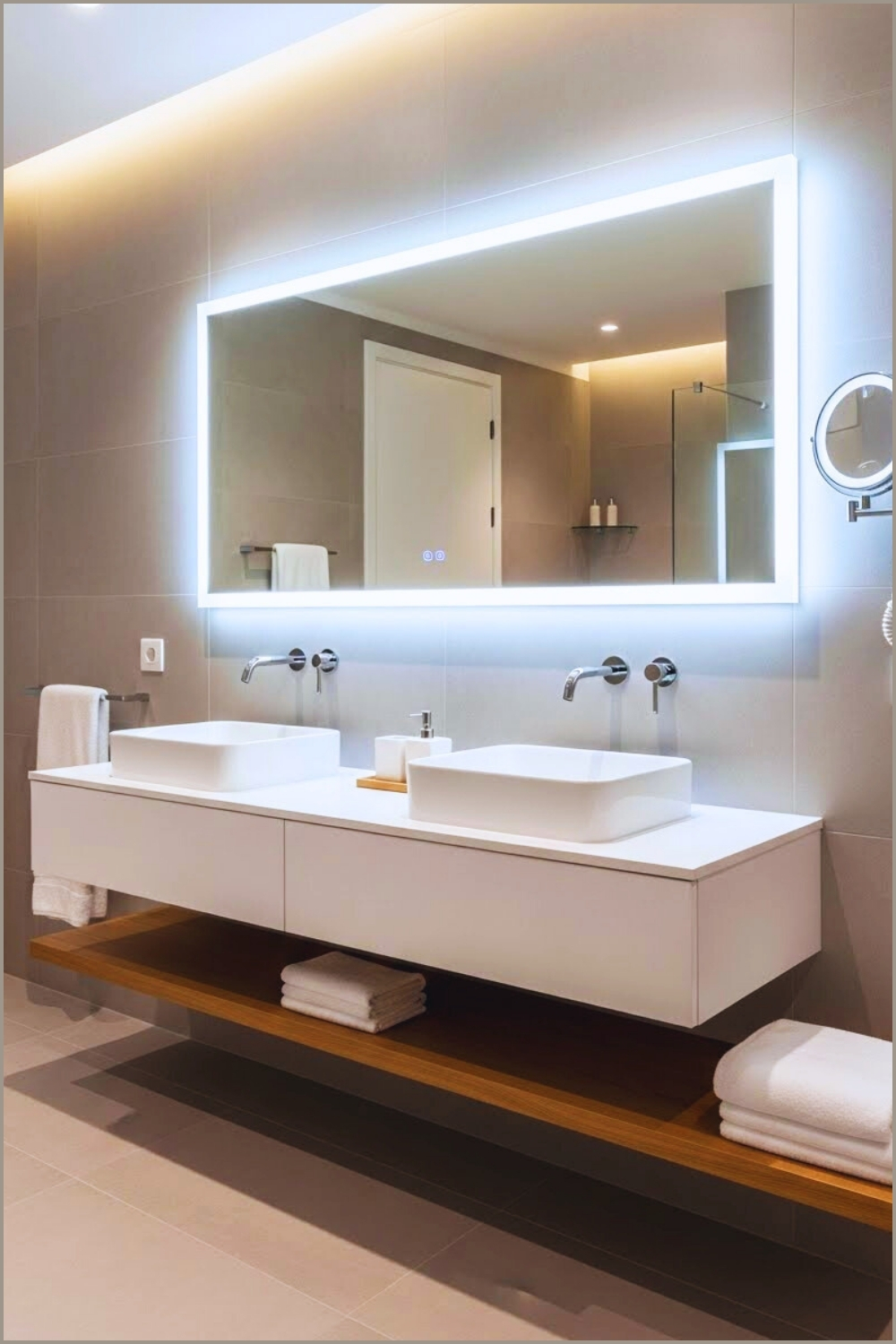 Ultra-modern Bathroom With Soft Ambient Lighting