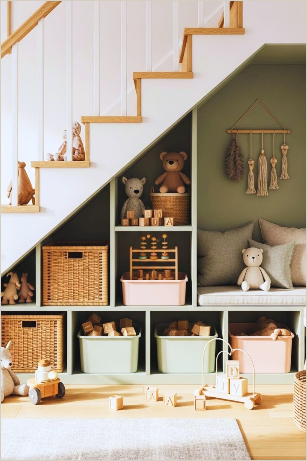 A Charming Under Stairs Children S Toy Storage And Reading