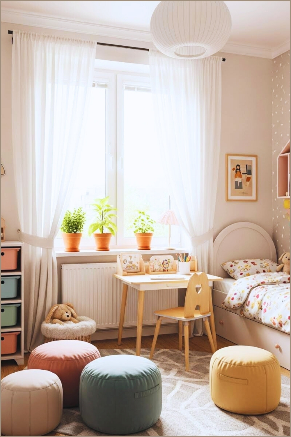 A Cheerful Children S Bedroom With Functional Furniture