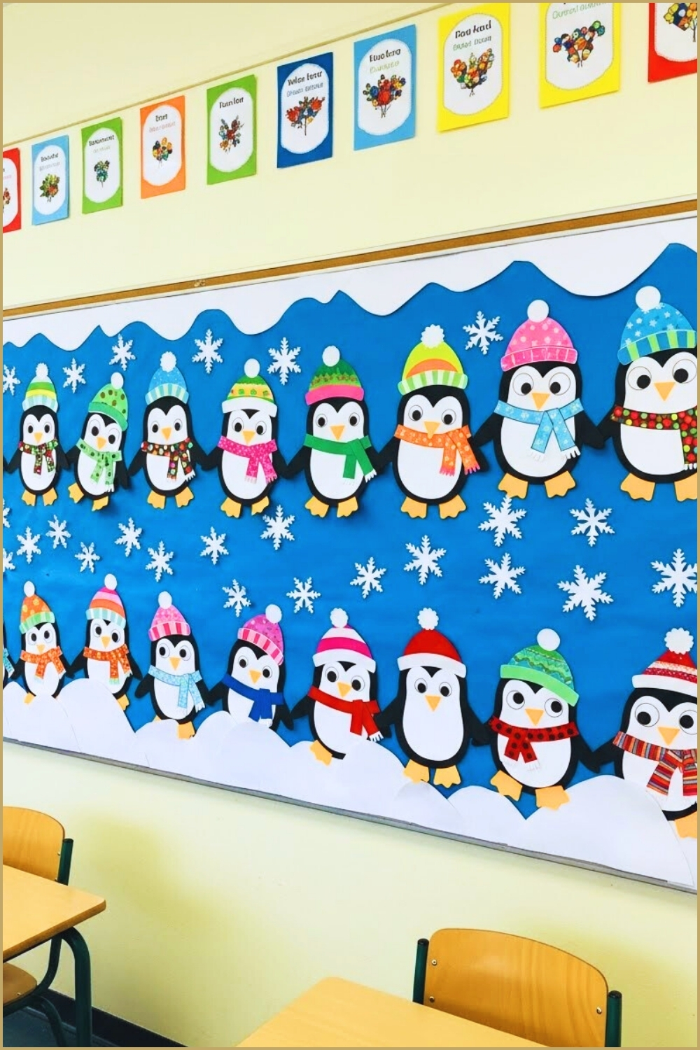 A Cheerful Winter Themed Classroom Bulletin Board