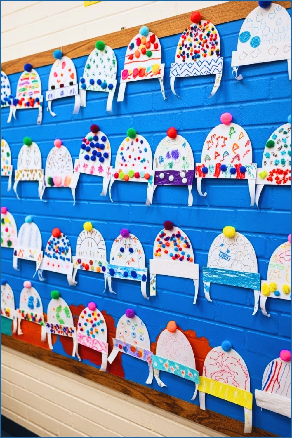 A Colorful Winter Themed Classroom Wall Display
