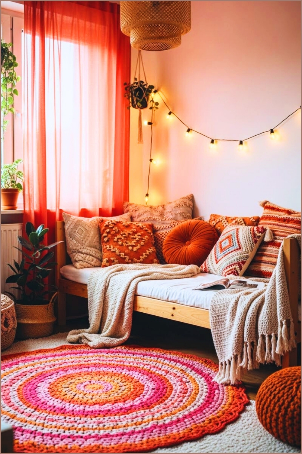 A Cozy Boho Style Reading Nook Inside A Bedroom