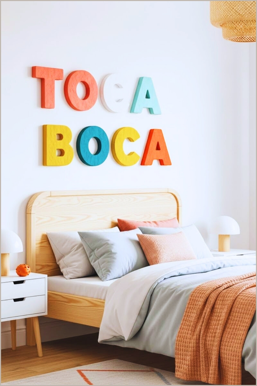 A Cozy Children S Bedroom With A Minimalist Wooden