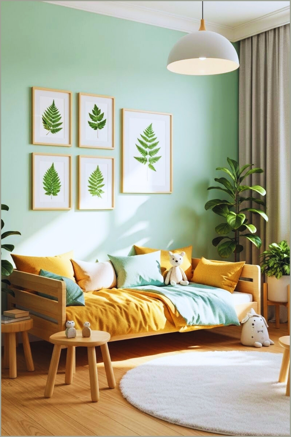 A Cozy Nature Inspired Kids Bedroom With A Soft Pastel Aesthetic