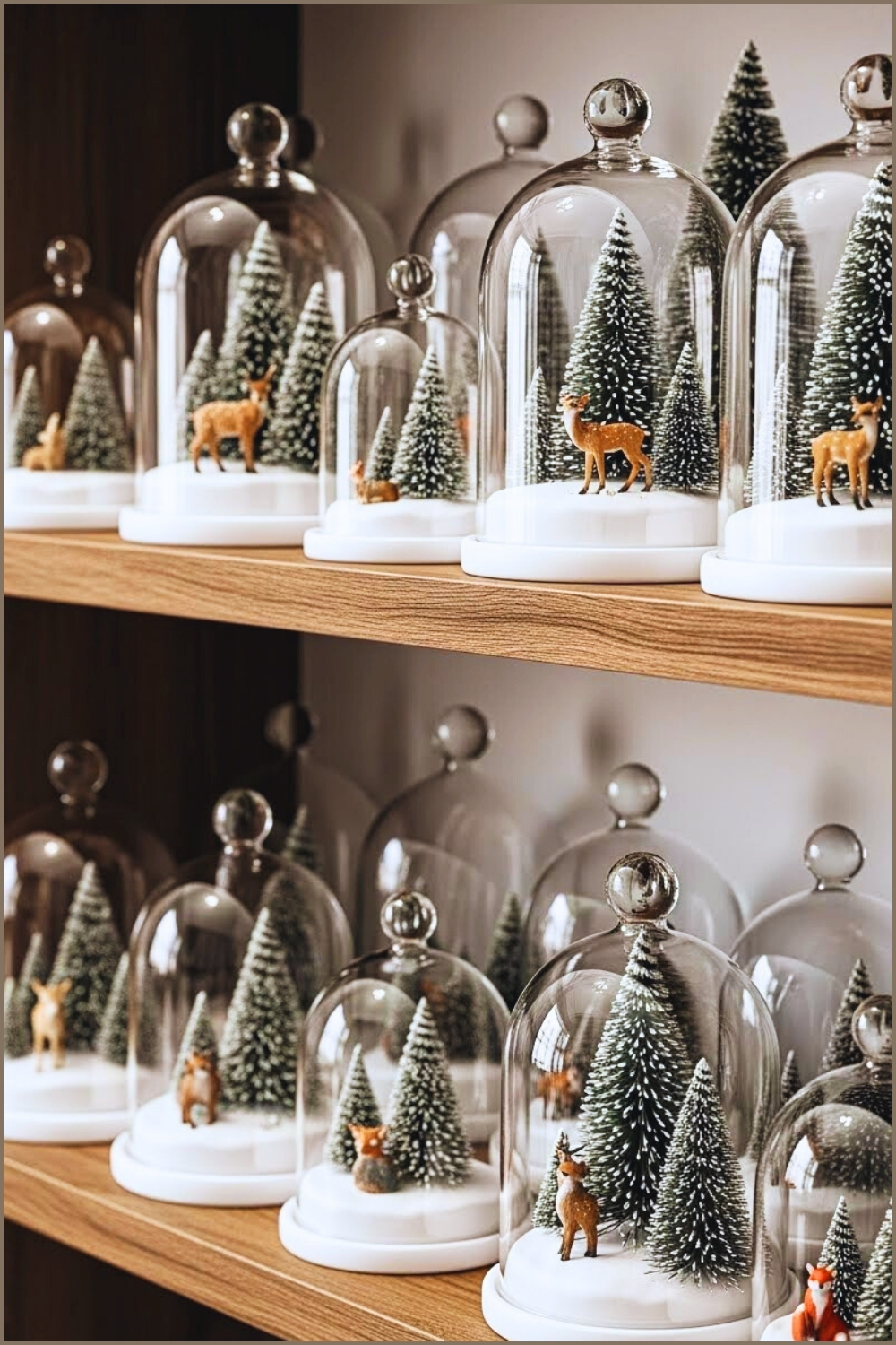 A Cozy Winter Themed Display Featuring Miniature Snowy Forest