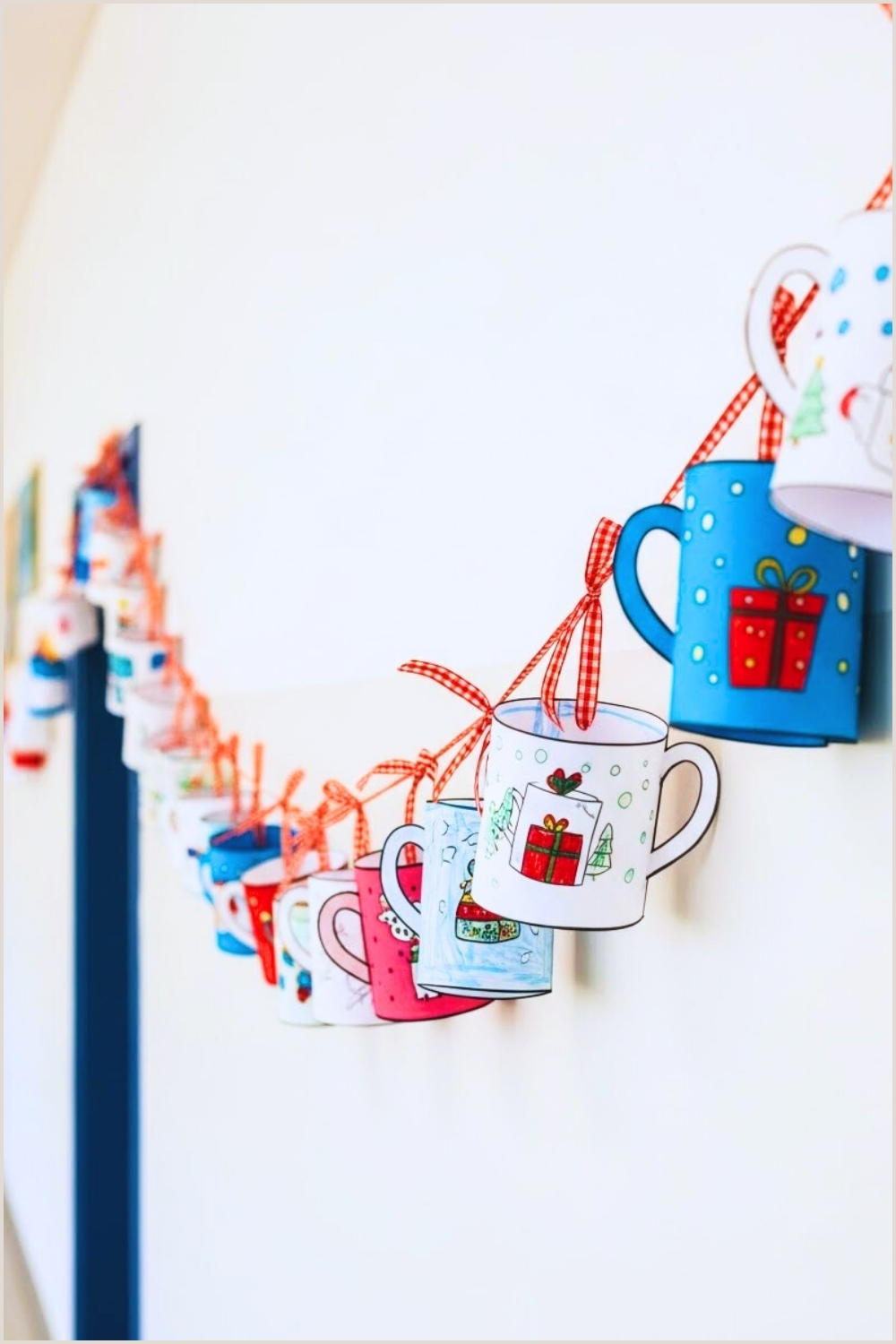 A Festive Classroom Hallway Decorated With A Garland