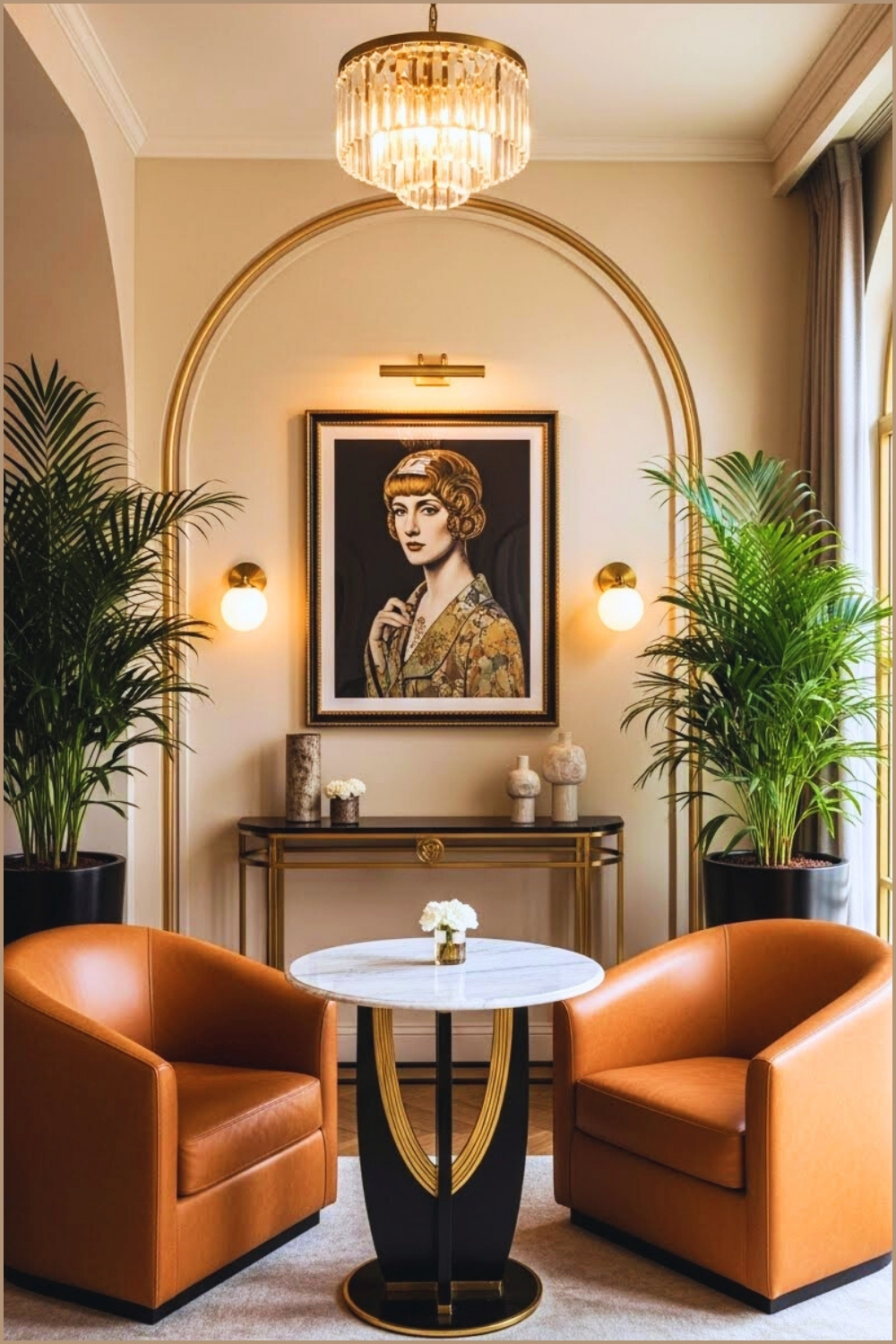 A Glamorous Art Deco Inspired Coffee Lounge Featuring