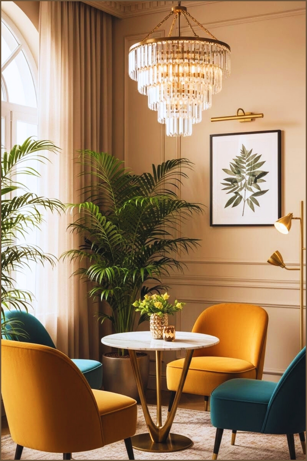A Refined Art Deco Inspired Lounge Corner Featuring