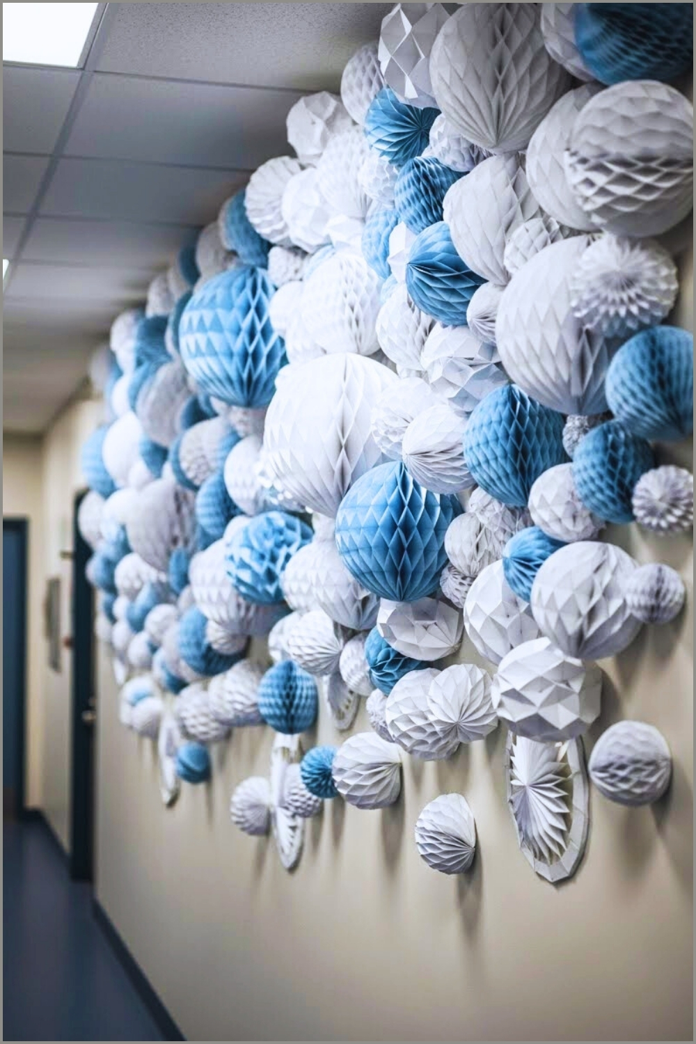 A Striking Winter Themed Wall Installation Made Of Hundreds