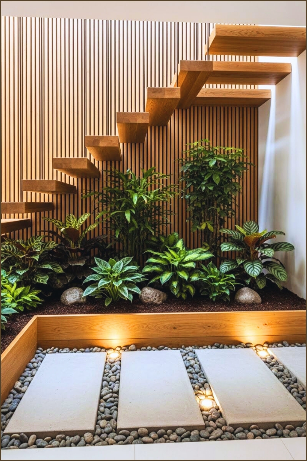 A Tranquil Under Stairs Indoor Garden Retreat Integrated