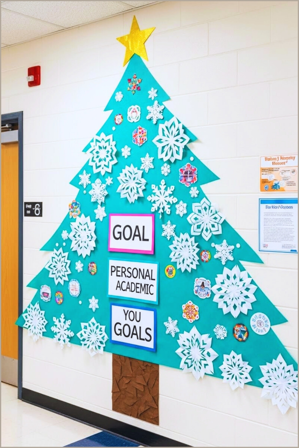 A Winter Themed Classroom Wall Display Shaped