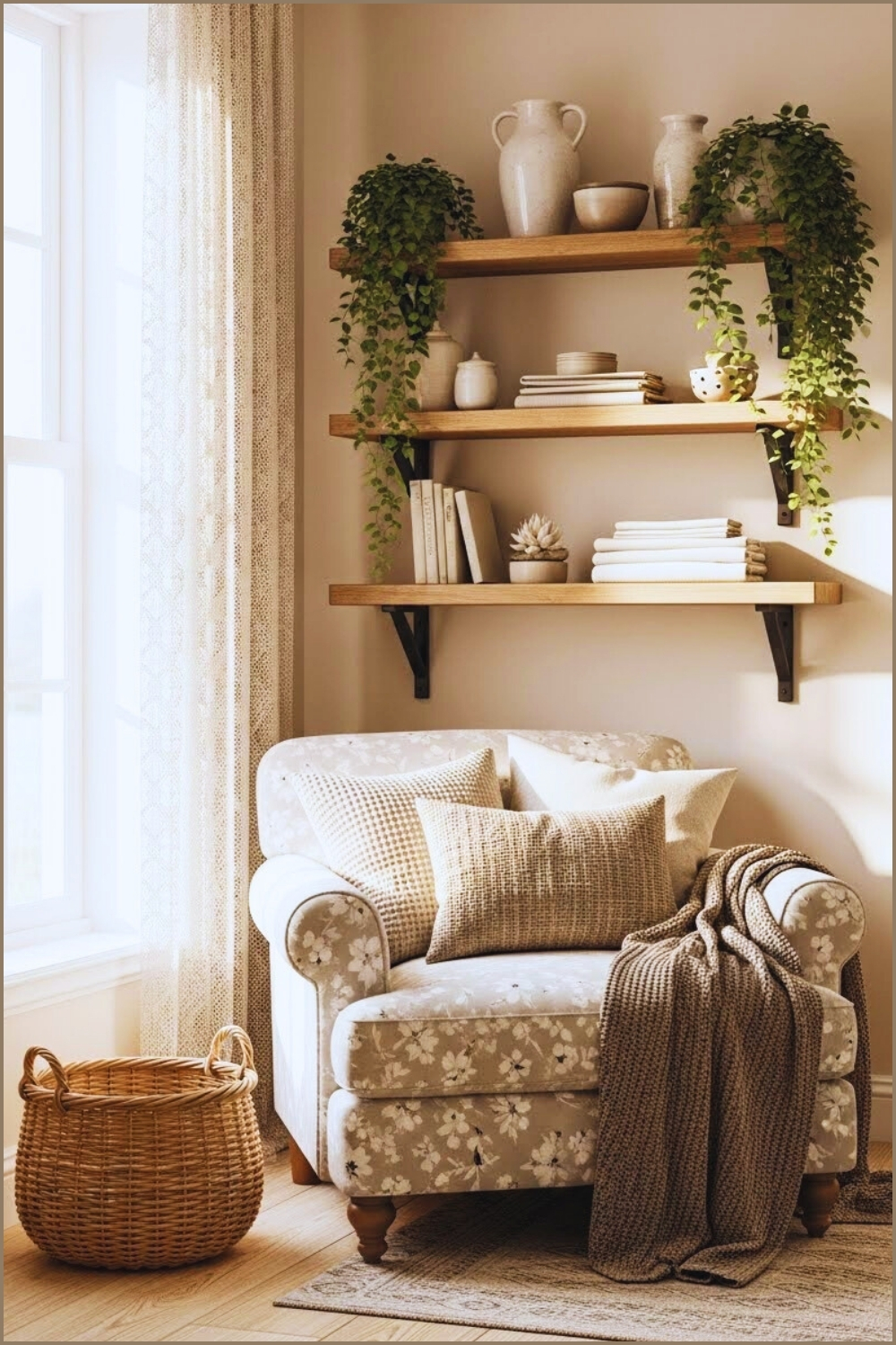 An Airy Cottagecore Reading Nook Filled With Soft Morning
