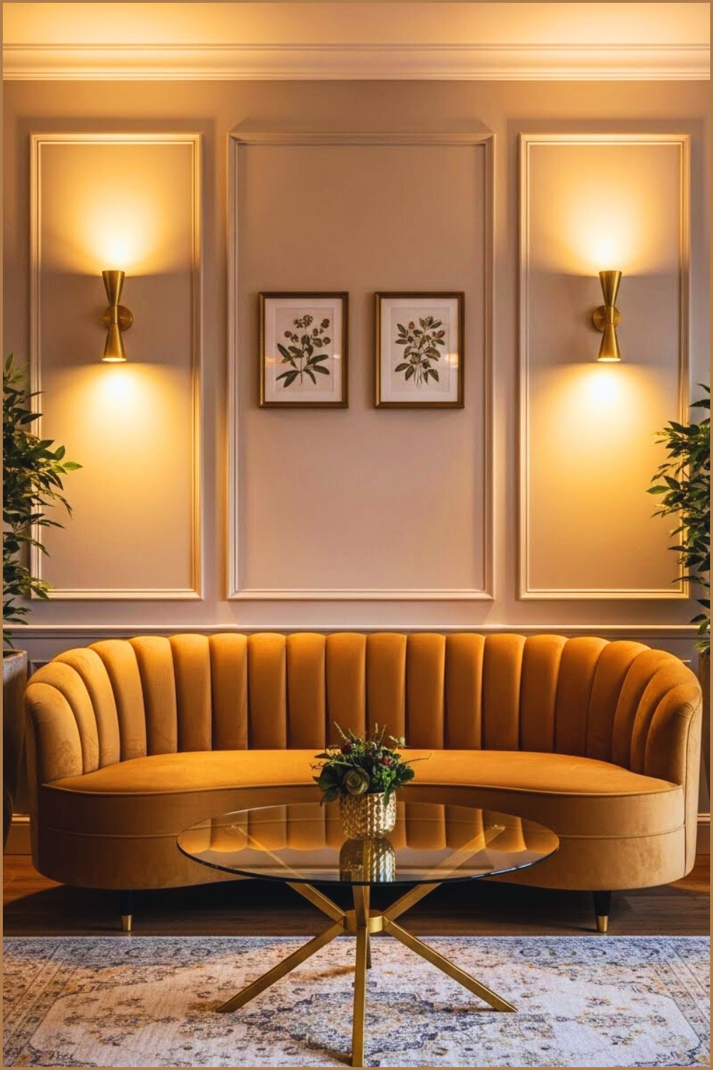 An Elegant Art Deco Inspired Lounge Corner Featuring