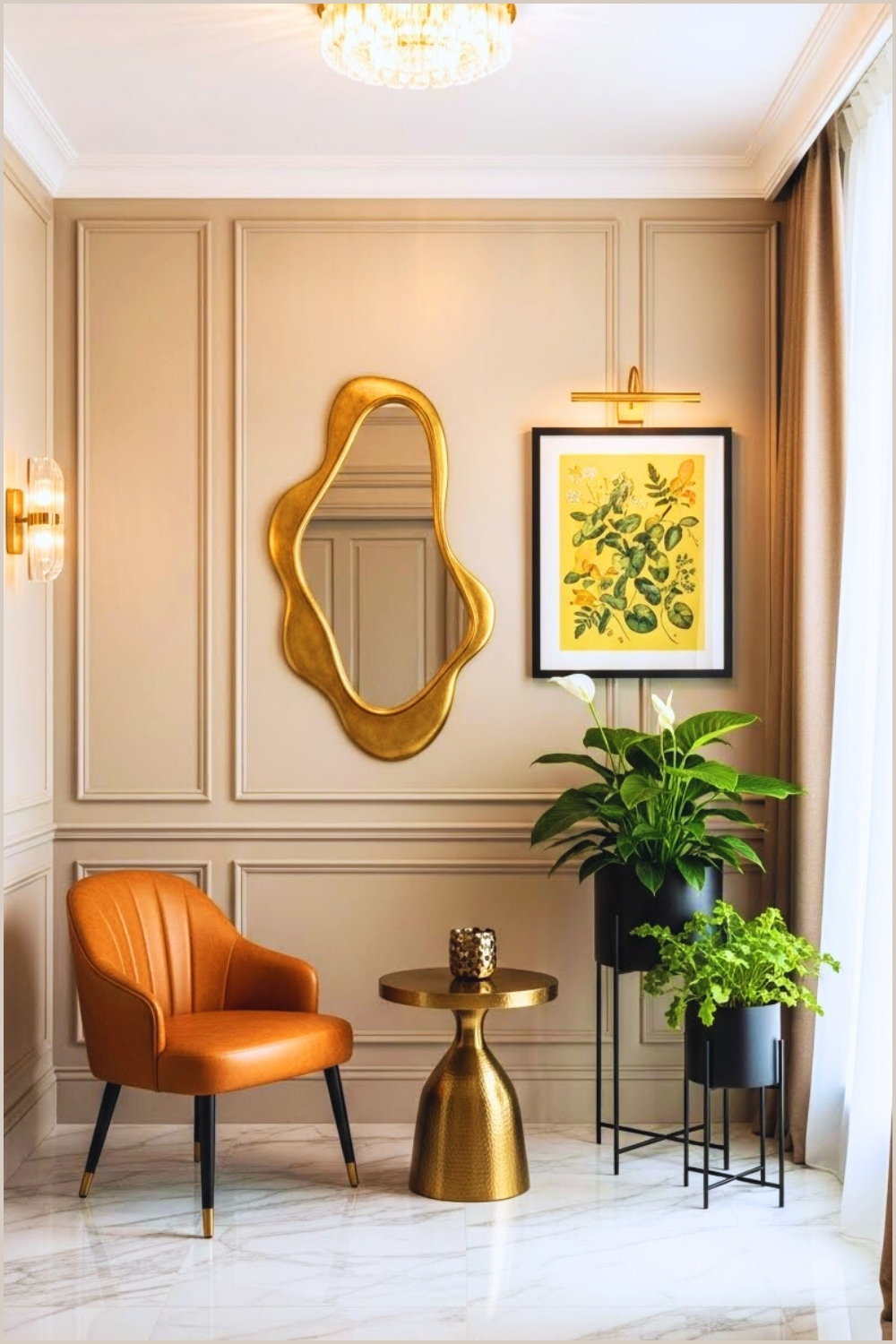 An Elegant Art Deco Inspired Sitting Corner Featuring