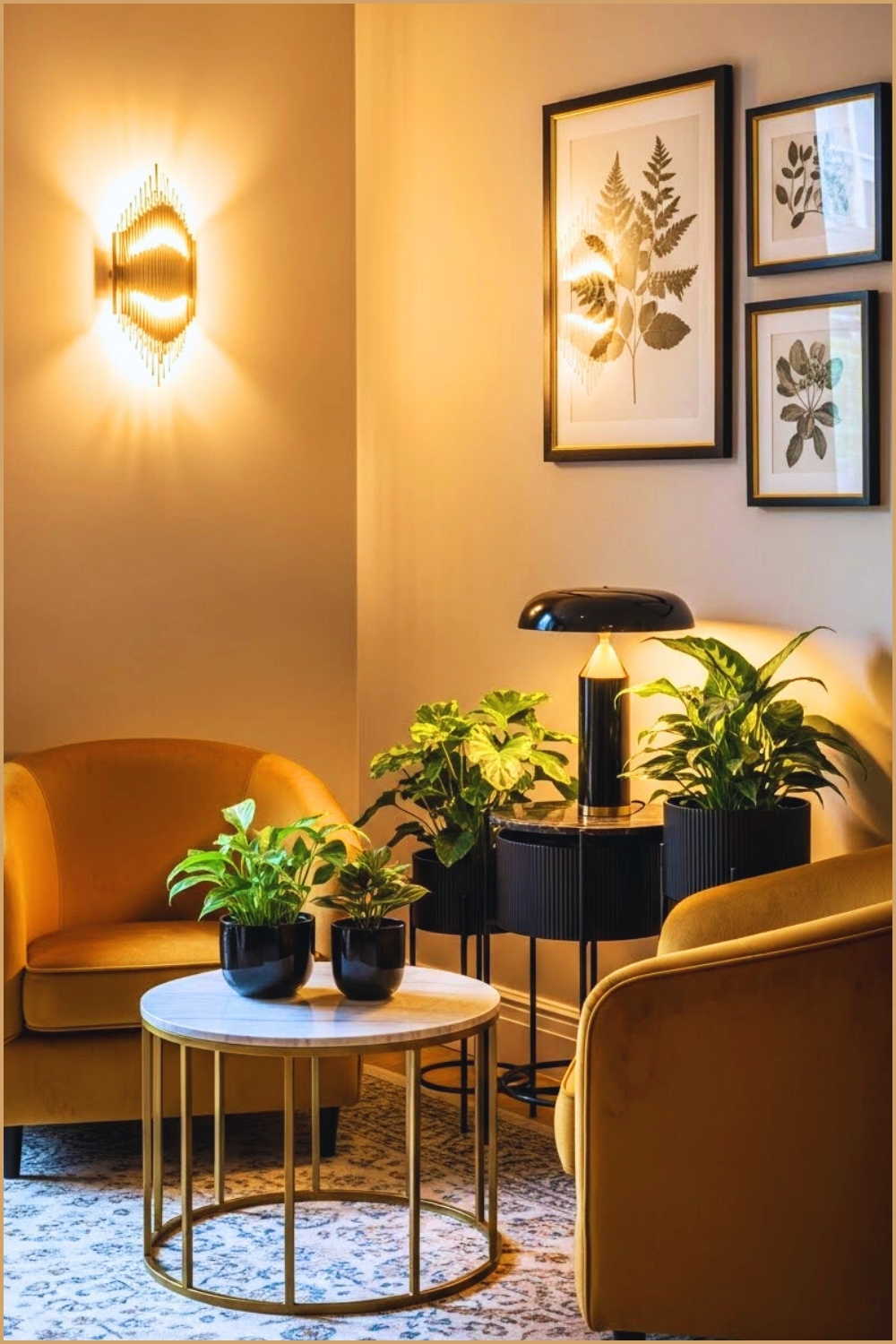 An Elegant Artm Deco Inspired Seating Corner With Two Curved
