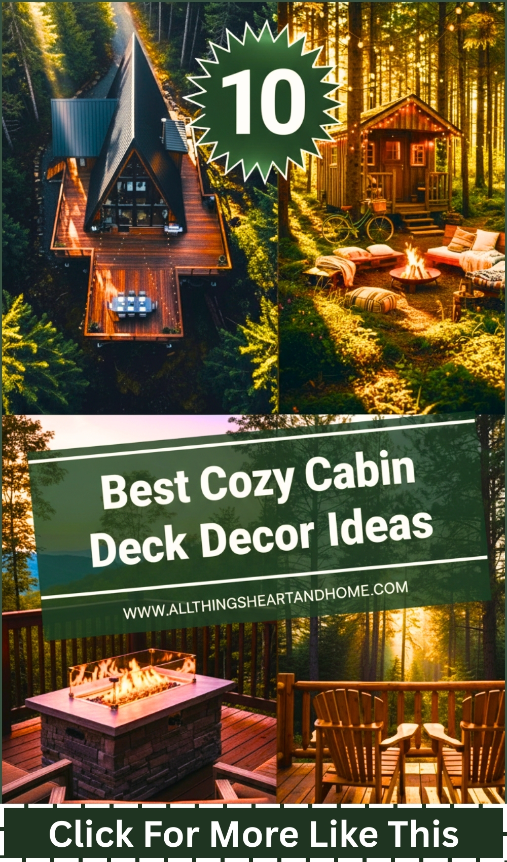 Best Cozy Cabin Deck Decor Ideas