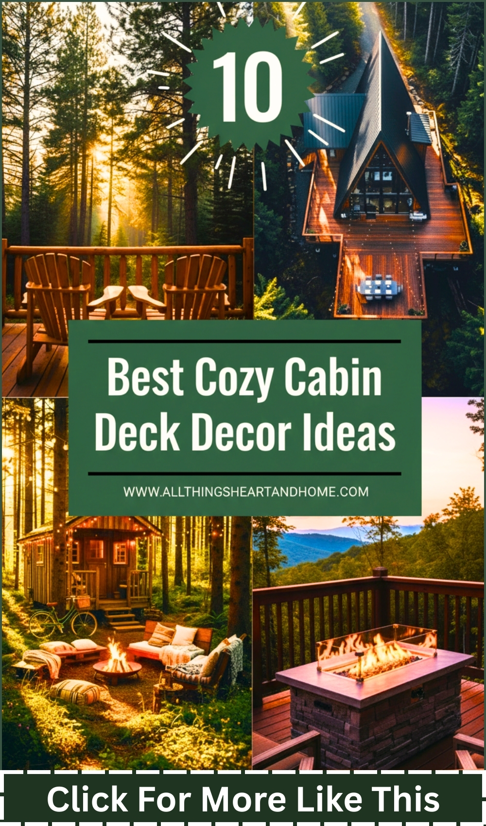 Best Cozy Cabin Deck Decor Ideas