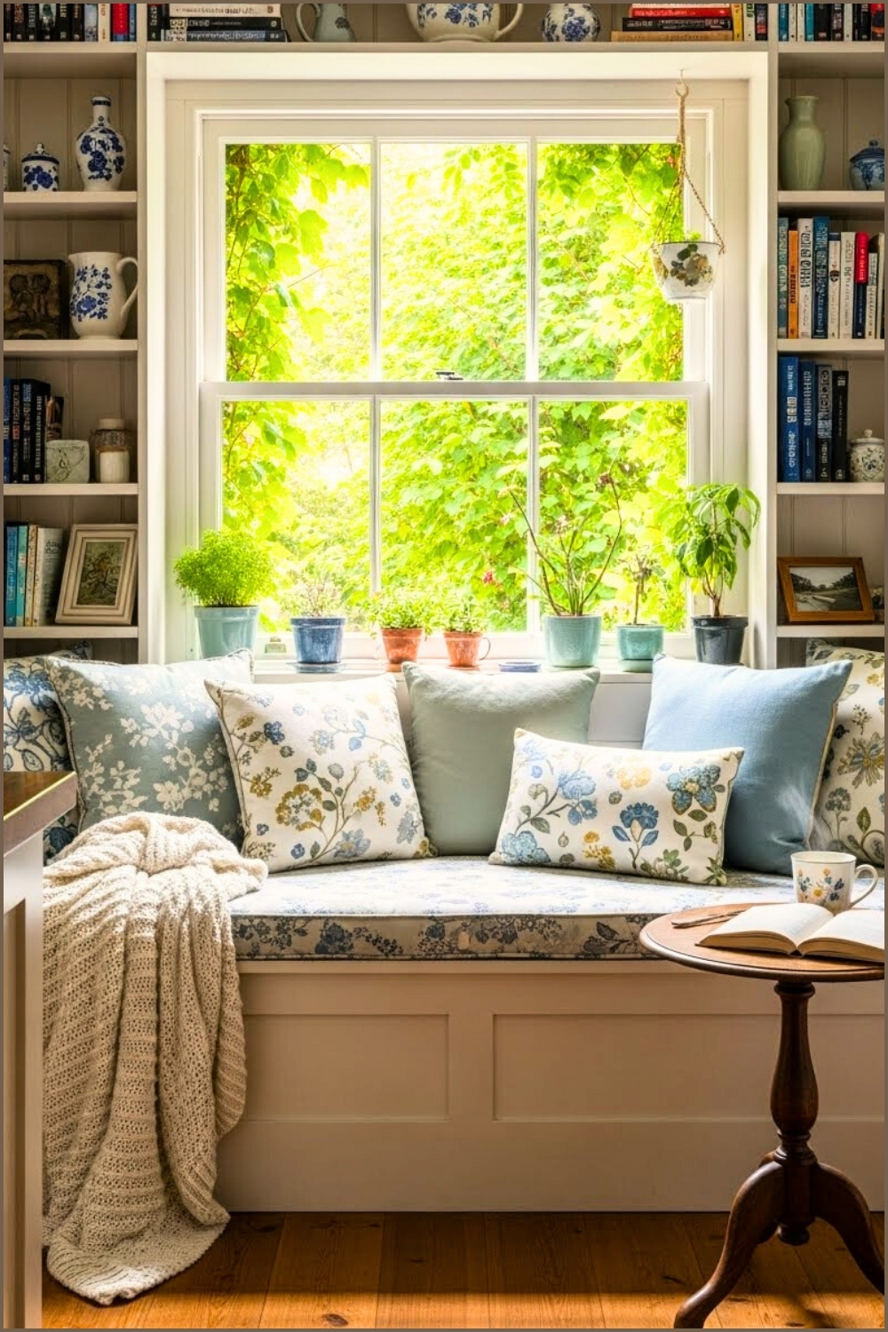 Bright Kitchen Window Reading Nook Built In Bench Seating