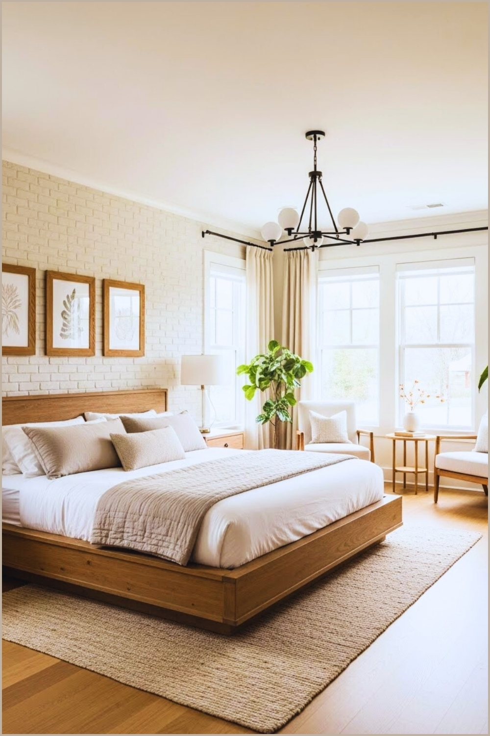Bright Modern Farmhouse Bedroom Interior