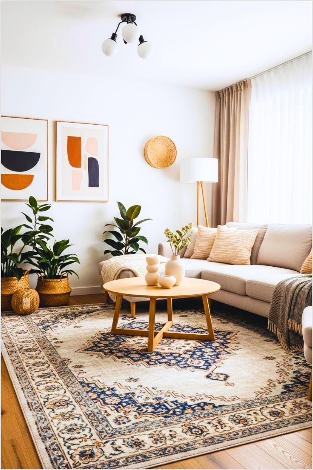 Calm Modern Living Room With Clearly Defined Seating Zone