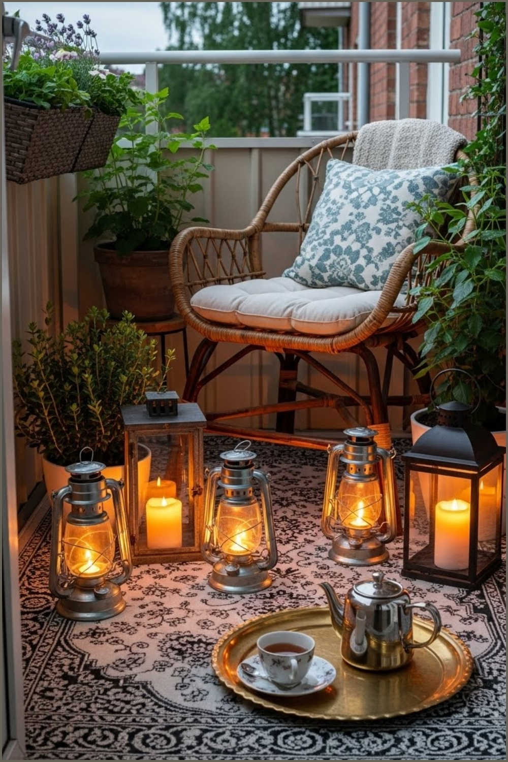 Charming Balcony Corner Creates The Perfect Mood For Slow