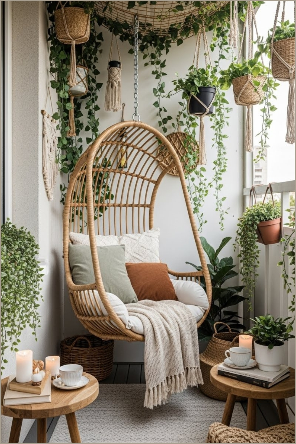 Charming Balcony Transforms Into A Peaceful Retreat