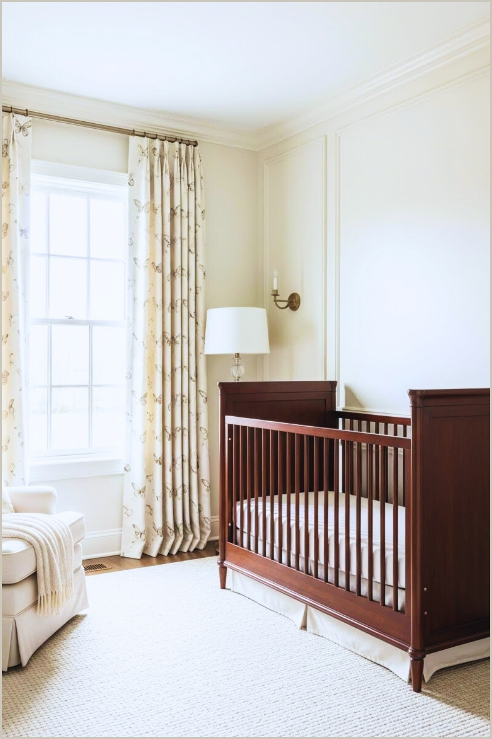 Classic Neutral Butterfly Nursery With Soft Ivory And Warm