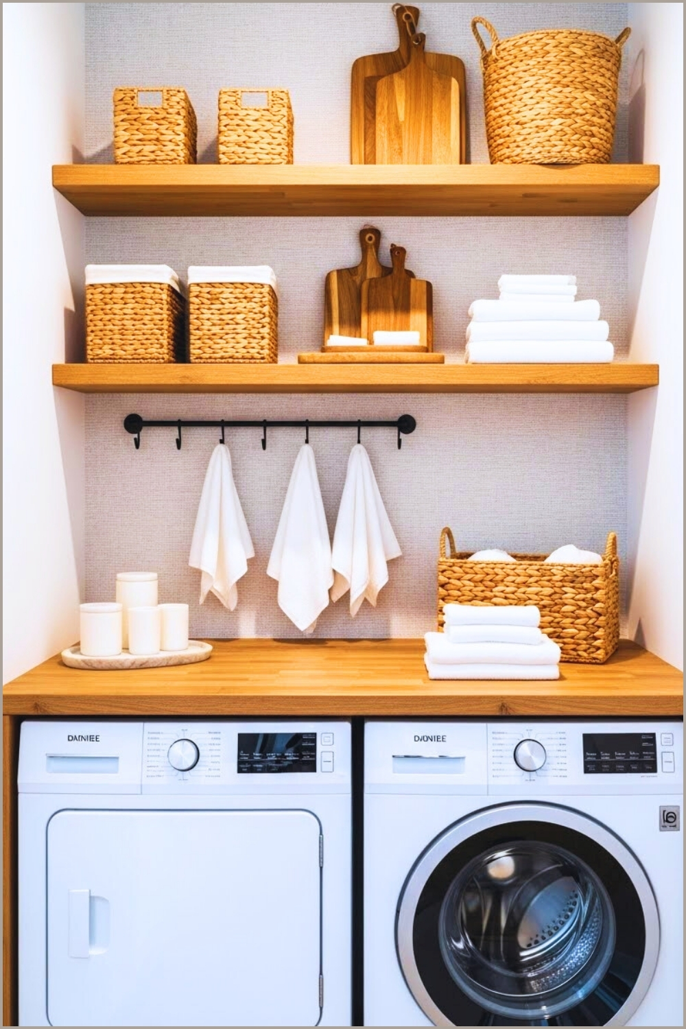 Compact Cozy Laundry Nook Front Loading Washer