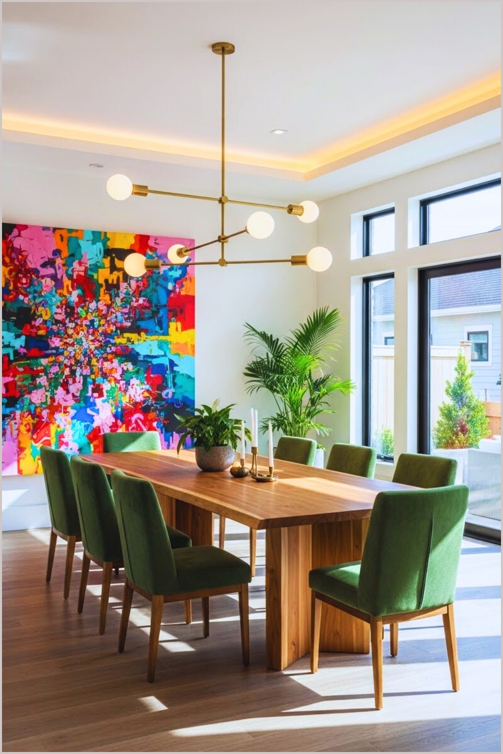 Contemporary Luxury Dining Room Interior Bold