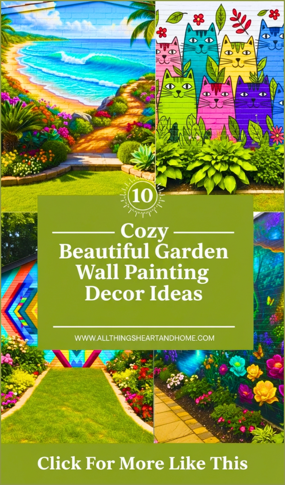Cozy Beautiful Garden Wall Painting Decor Ideas1