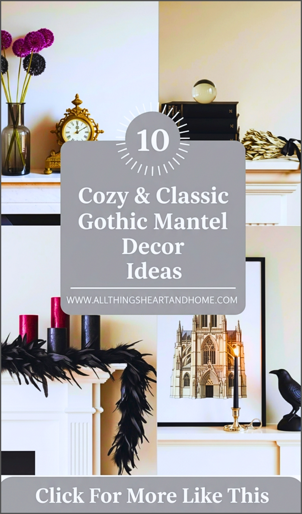Cozy & Classic Gothic Mantel Decor Ideas1
